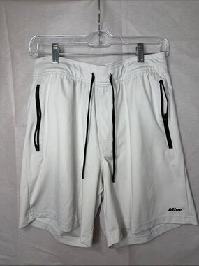 Mitre Men's cream Athletic Shorts with Black Accents